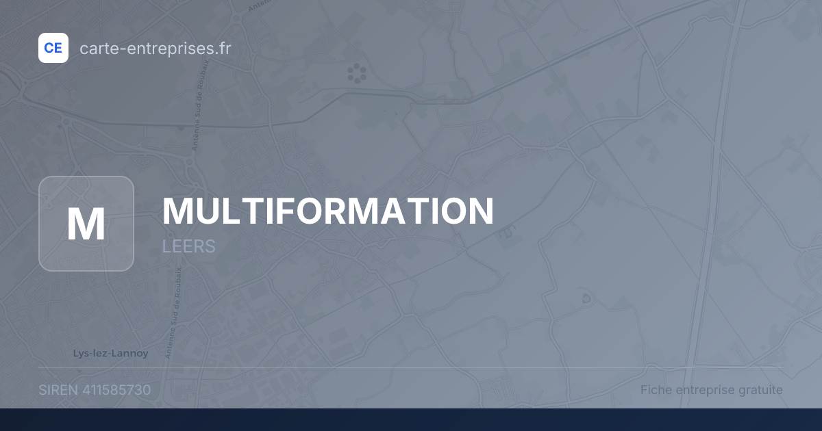 MULTIFORMATION — 411585730 — fiche entreprise