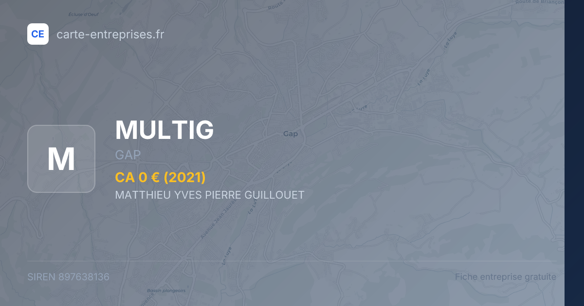 MULTIG — 897638136 — fiche entreprise