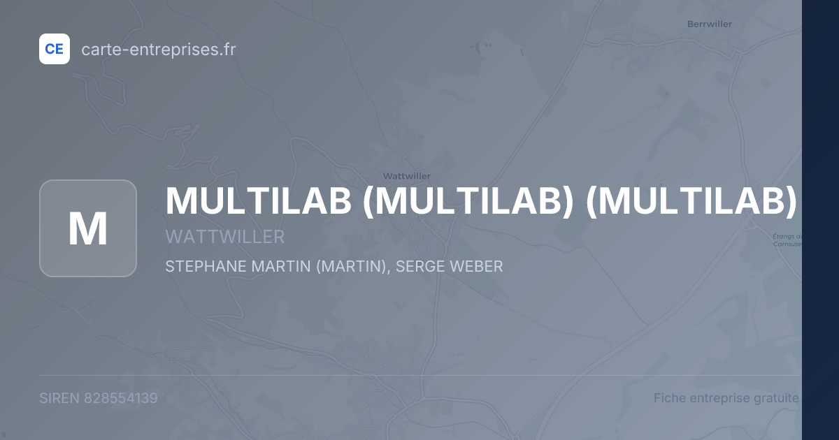 MULTILAB (MULTILAB) (MULTILAB) — 828554139 — fiche entreprise