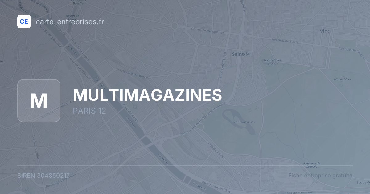 MULTIMAGAZINES — 304850217 — fiche entreprise