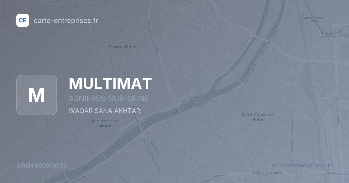 MULTIMAT — 899079933 — fiche entreprise
