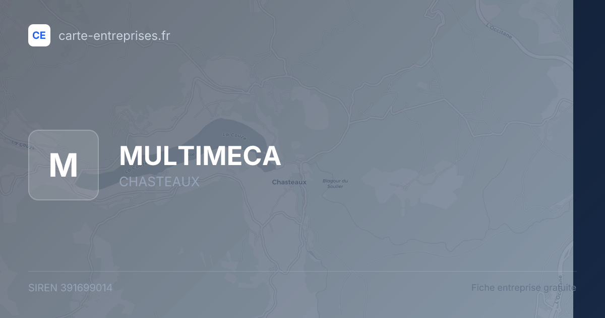 MULTIMECA — 391699014 — fiche entreprise