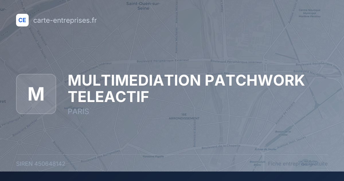 MULTIMEDIATION PATCHWORK TELEACTIF — 450648142 — fiche entreprise
