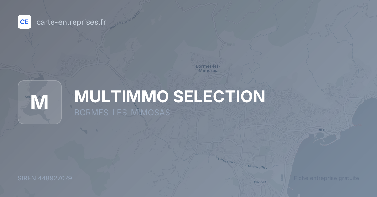 MULTIMMO SELECTION — 448927079 — fiche entreprise