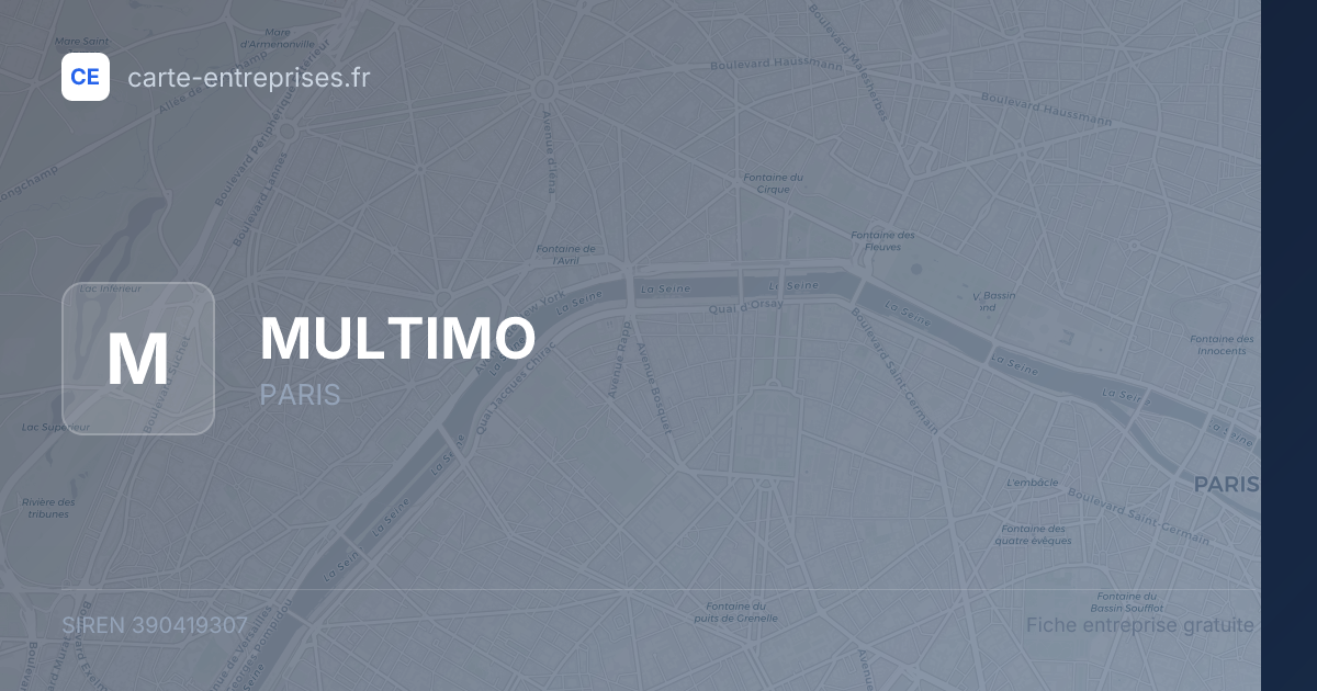 MULTIMO — 390419307 — fiche entreprise