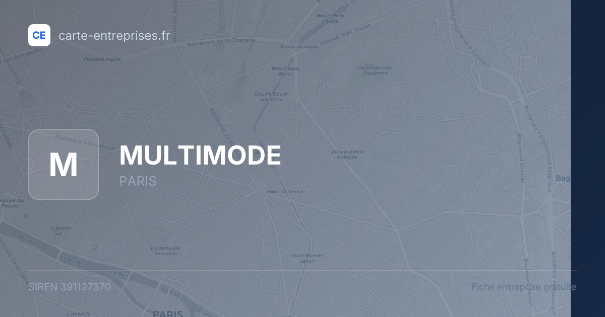MULTIMODE — 391127370 — fiche entreprise