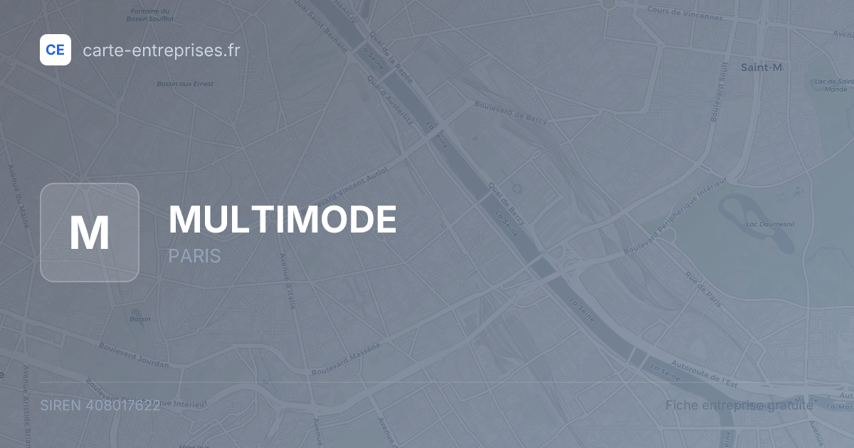 MULTIMODE — 408017622 — fiche entreprise