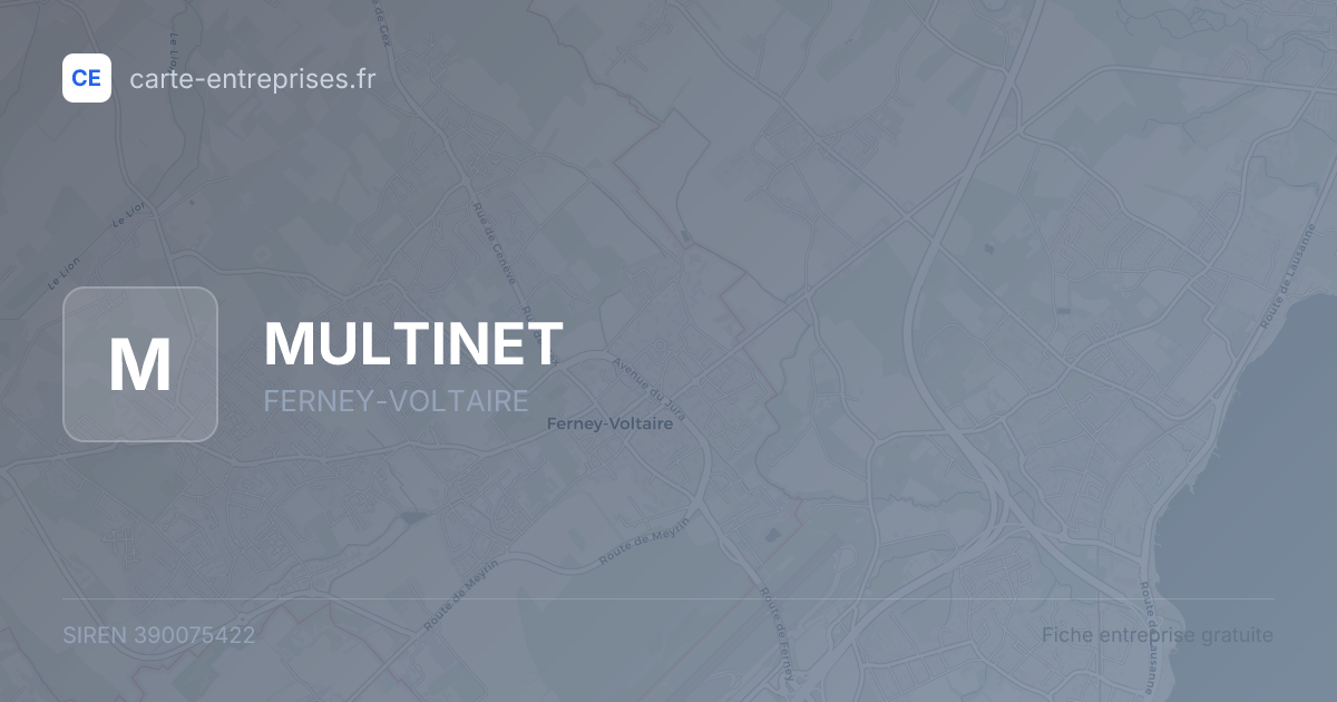 MULTINET — 390075422 — fiche entreprise