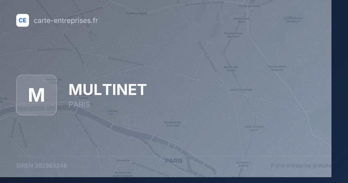 MULTINET — 392985248 — fiche entreprise