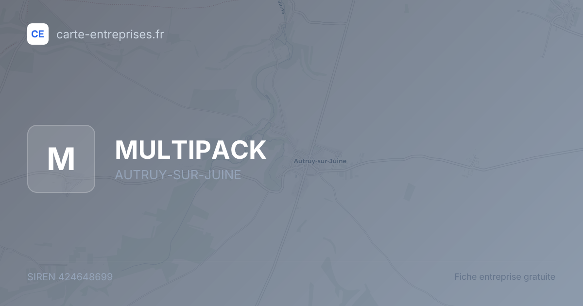 MULTIPACK — 424648699 — fiche entreprise