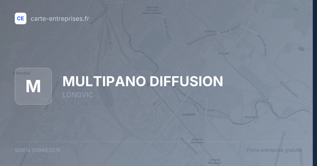 MULTIPANO DIFFUSION — 399463876 — fiche entreprise