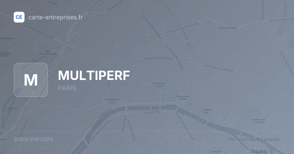 MULTIPERF — 511812869 — fiche entreprise