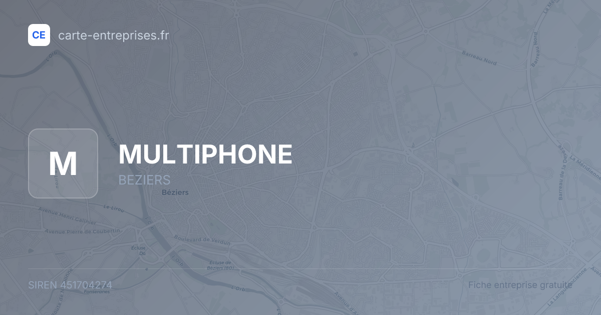 MULTIPHONE — 451704274 — fiche entreprise