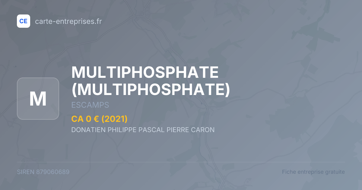 MULTIPHOSPHATE — 879060689 — fiche entreprise