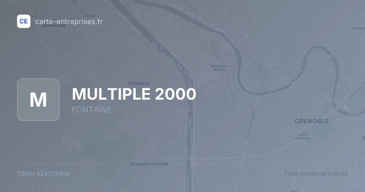 MULTIPLE 2000 — 424778496 — fiche entreprise