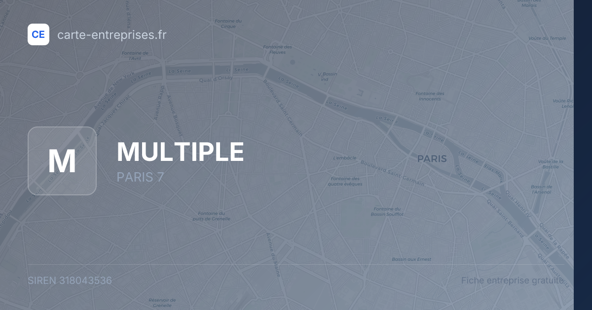 MULTIPLE — 318043536 — fiche entreprise