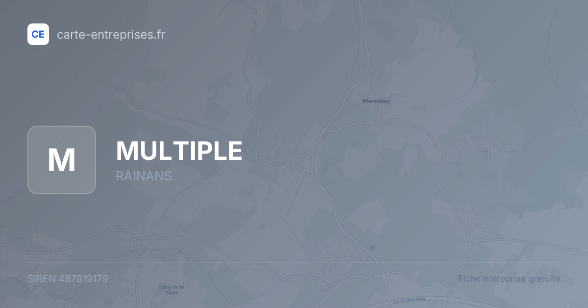 MULTIPLE — 487819179 — fiche entreprise