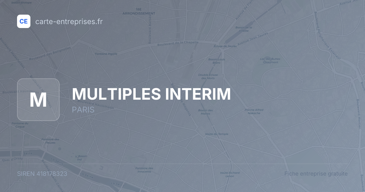 MULTIPLES INTERIM — 418178323 — fiche entreprise