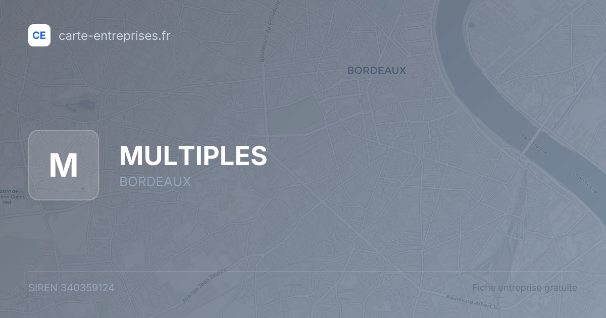 MULTIPLES — 340359124 — fiche entreprise