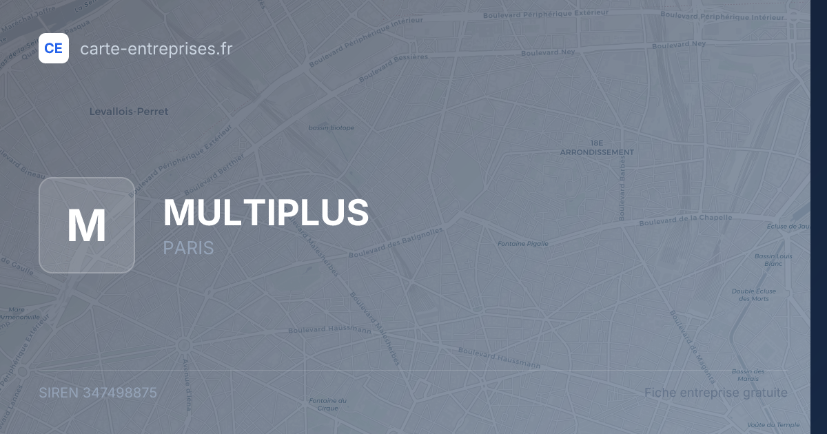MULTIPLUS — 347498875 — fiche entreprise