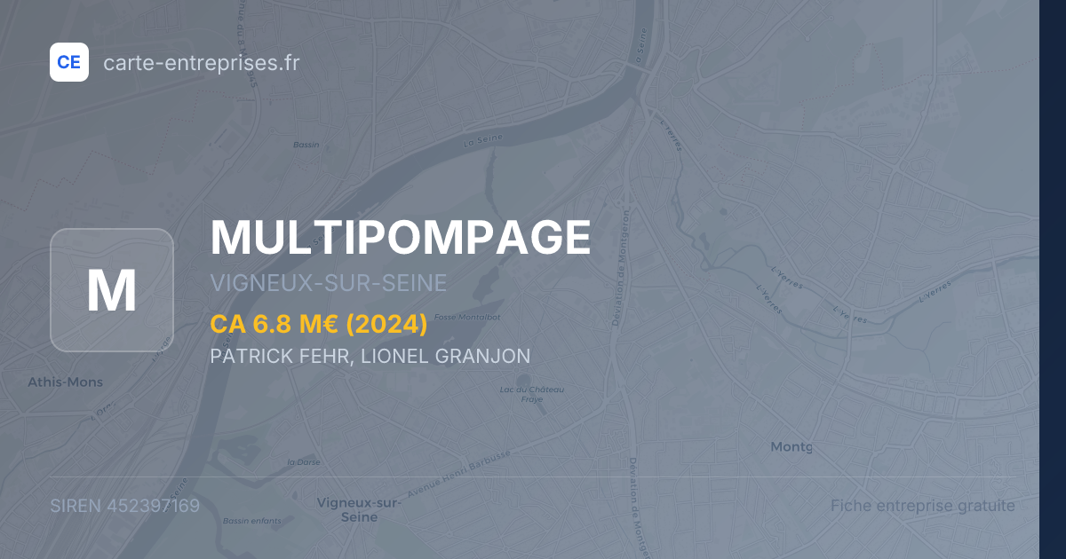 MULTIPOMPAGE — 452397169 — fiche entreprise
