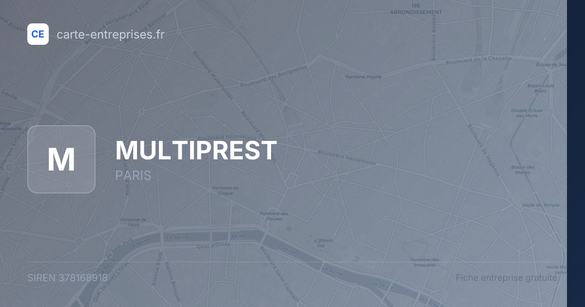 MULTIPREST — 378168918 — fiche entreprise