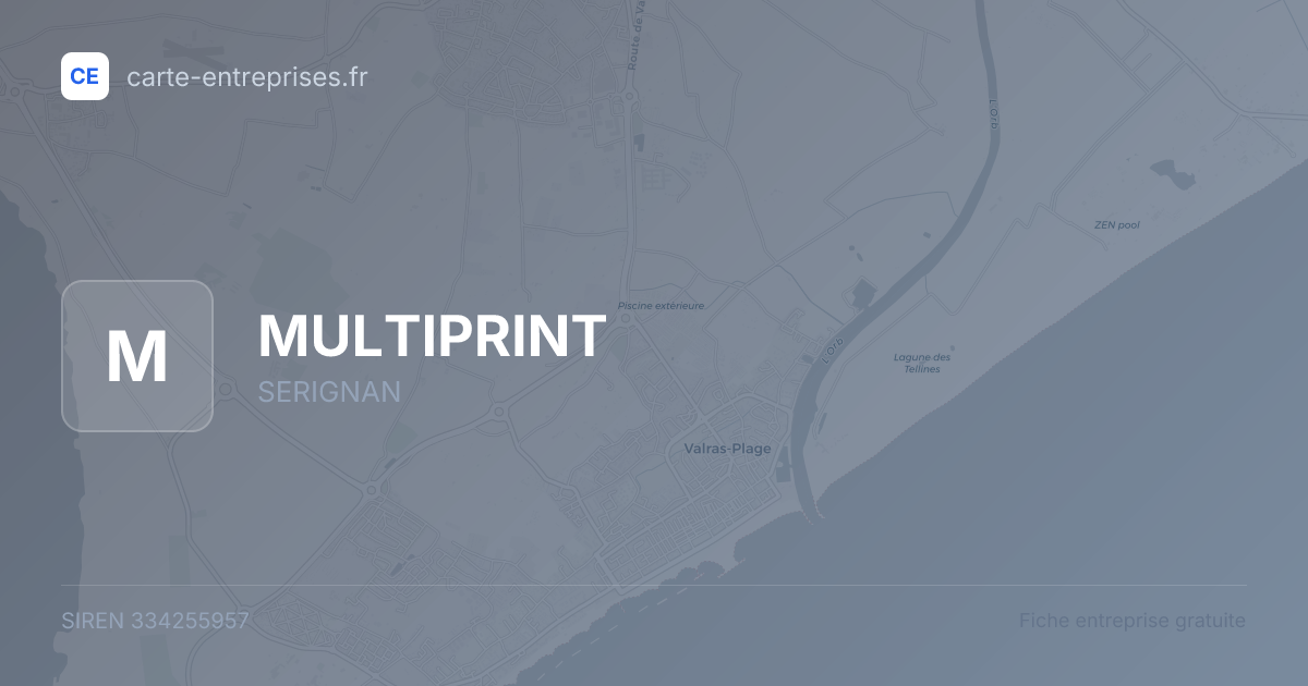 MULTIPRINT — 334255957 — fiche entreprise