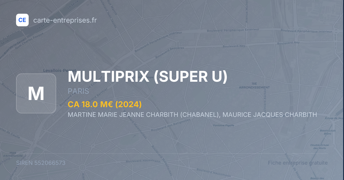 MULTIPRIX (SUPER U) — 552066573 — fiche entreprise