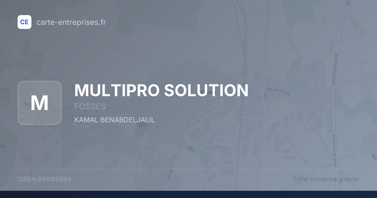 MULTIPRO SOLUTION — 934165994 — fiche entreprise