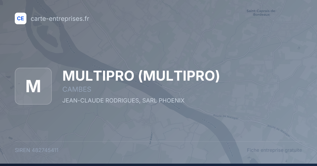 MULTIPRO — 482745411 — fiche entreprise