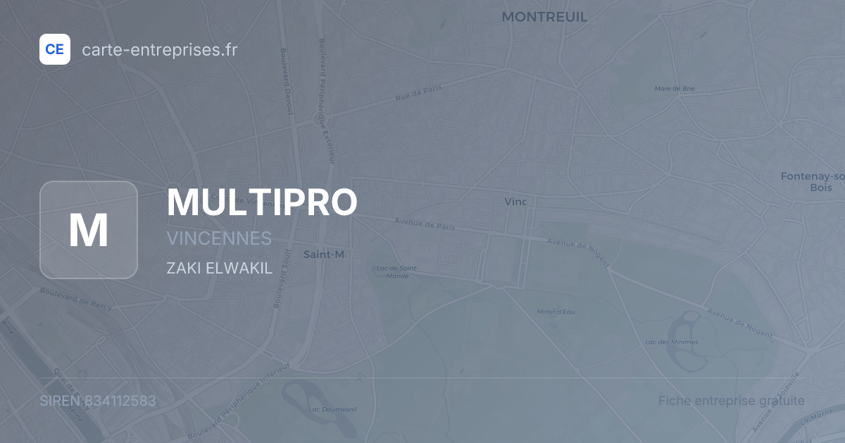 MULTIPRO — 834112583 — fiche entreprise