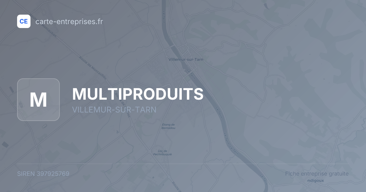 MULTIPRODUITS — 397925769 — fiche entreprise