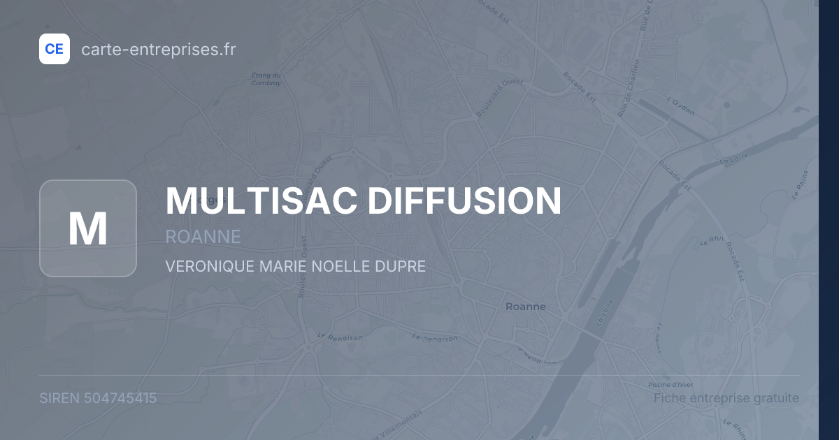 MULTISAC DIFFUSION — 504745415 — fiche entreprise