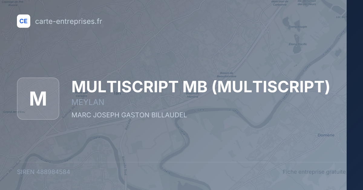 MULTISCRIPT MB (MULTISCRIPT) — 488984584 — fiche entreprise
