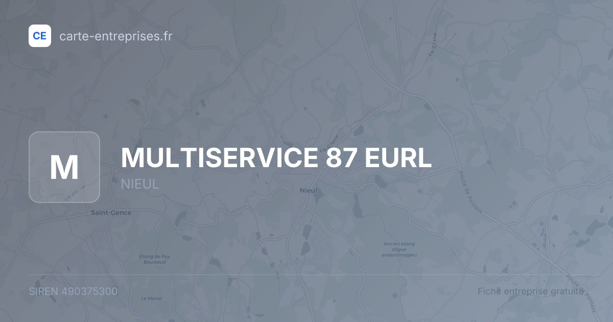 MULTISERVICE 87 EURL — 490375300 — fiche entreprise