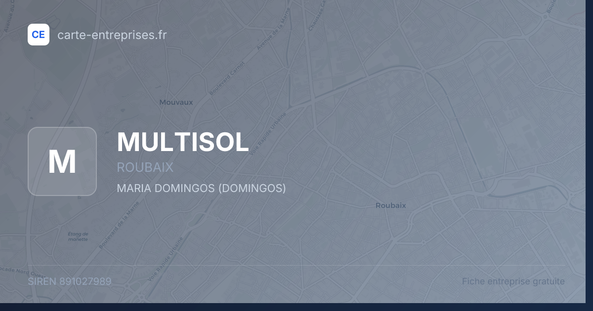 MULTISOL — 891027989 — fiche entreprise