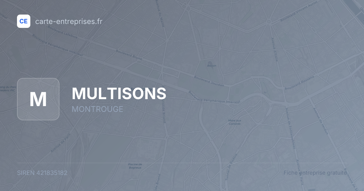MULTISONS — 421835182 — fiche entreprise