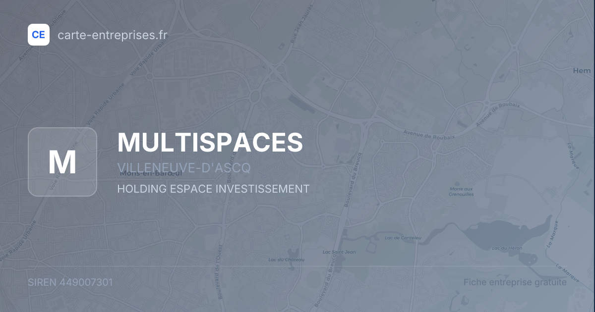 MULTISPACES — 449007301 — fiche entreprise
