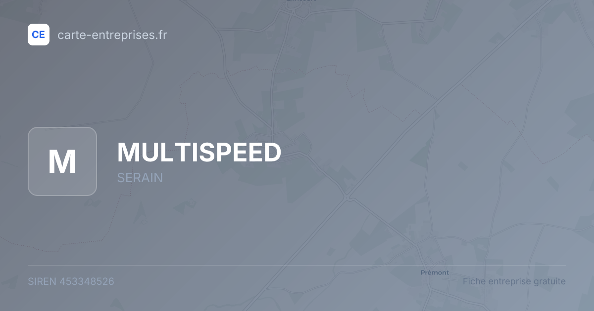 MULTISPEED — 453348526 — fiche entreprise