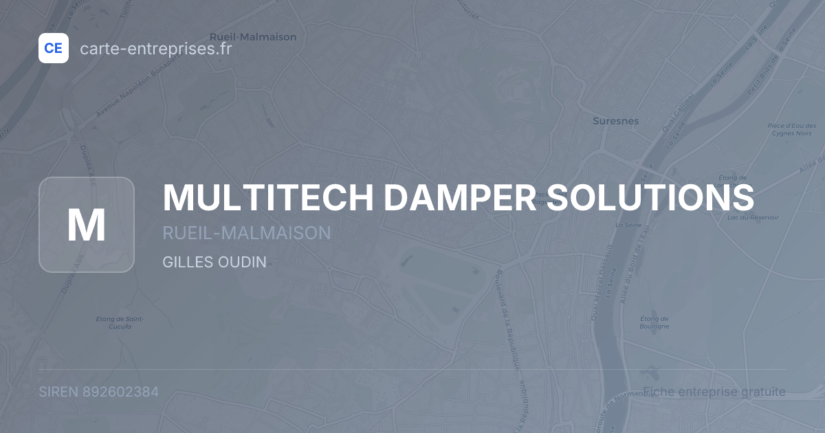 MULTITECH DAMPER SOLUTIONS — 892602384 — fiche entreprise