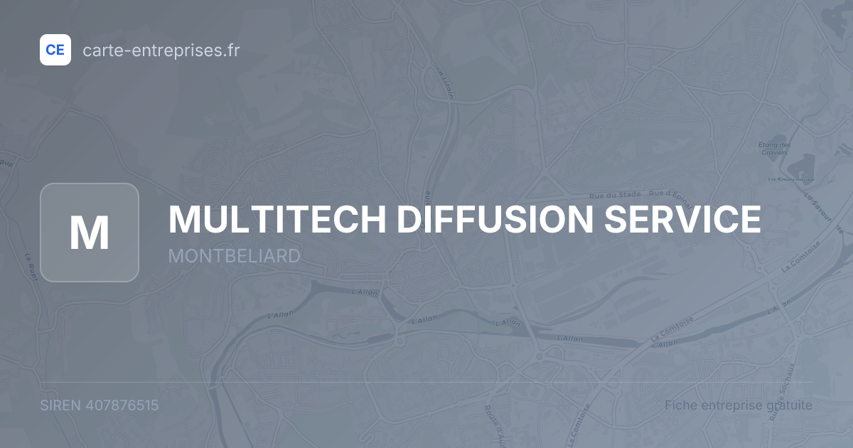 MULTITECH DIFFUSION SERVICE — 407876515 — fiche entreprise