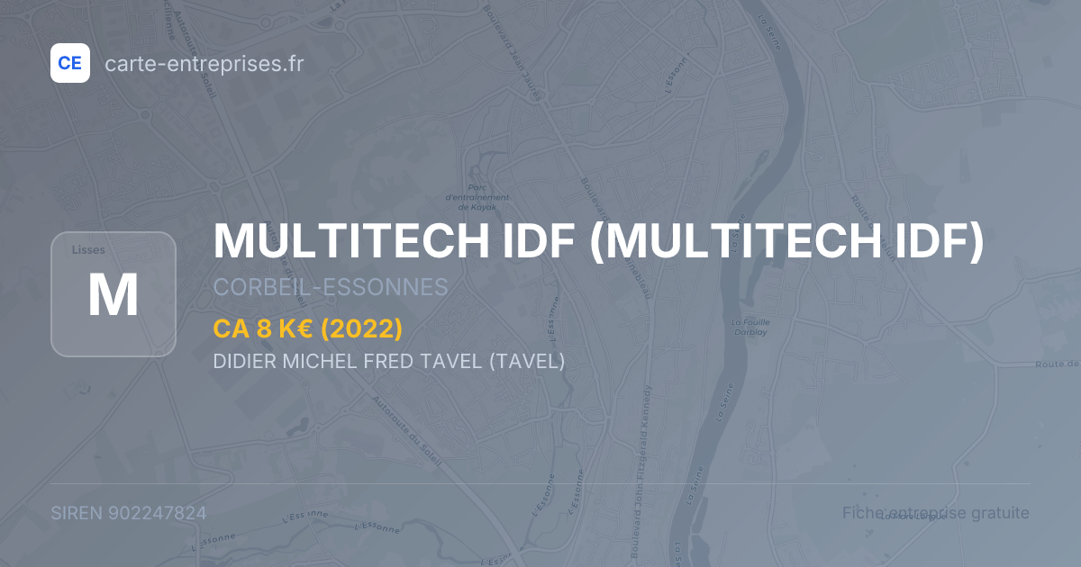 MULTITECH IDF — 902247824 — fiche entreprise