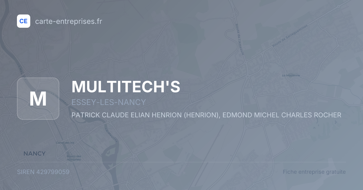 MULTITECH'S — 429799059 — fiche entreprise