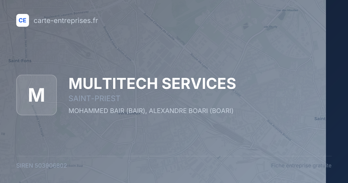 MULTITECH SERVICES — 503906802 — fiche entreprise