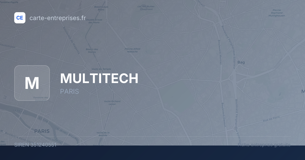 MULTITECH — 351240551 — fiche entreprise