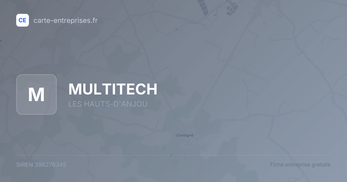 MULTITECH — 398276345 — fiche entreprise