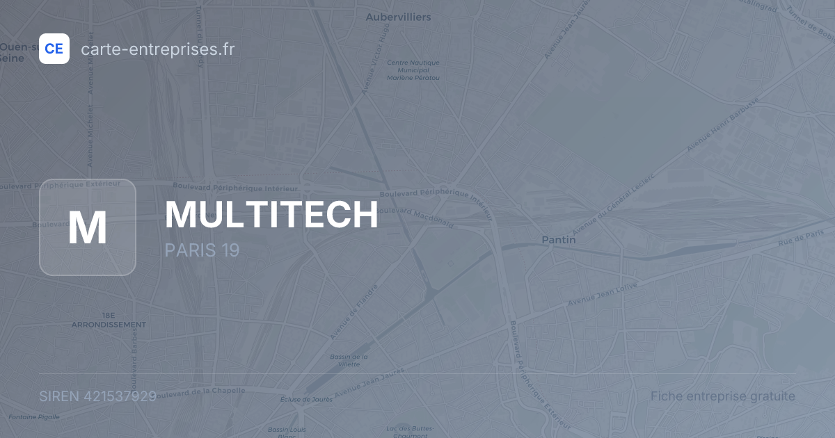 MULTITECH — 421537929 — fiche entreprise