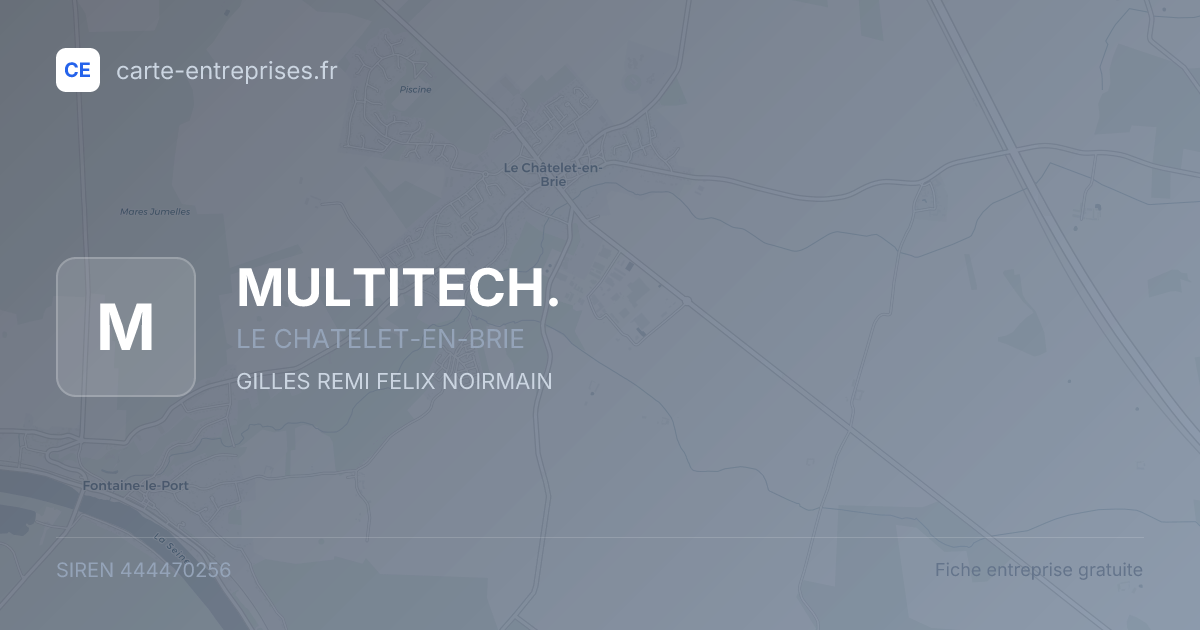 MULTITECH. — 444470256 — fiche entreprise