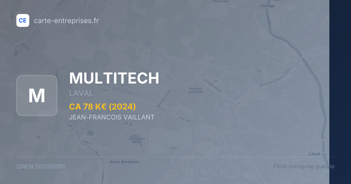 MULTITECH — 501295091 — fiche entreprise