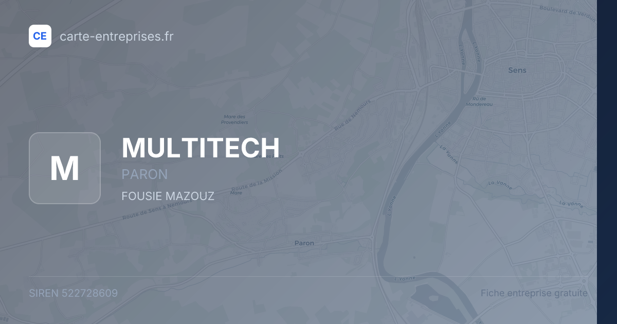 MULTITECH — 522728609 — fiche entreprise